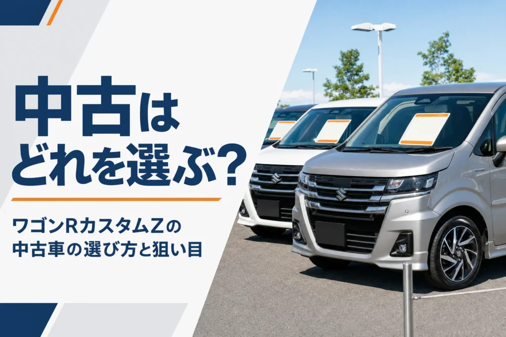 ワゴンRカスタムZの中古車の選び方を解説する記事のアイキャッチ