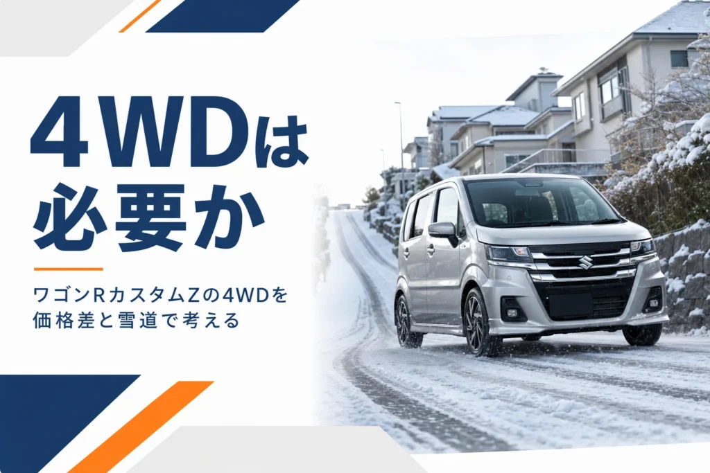 雪道を走るワゴンRカスタムZのイメージ