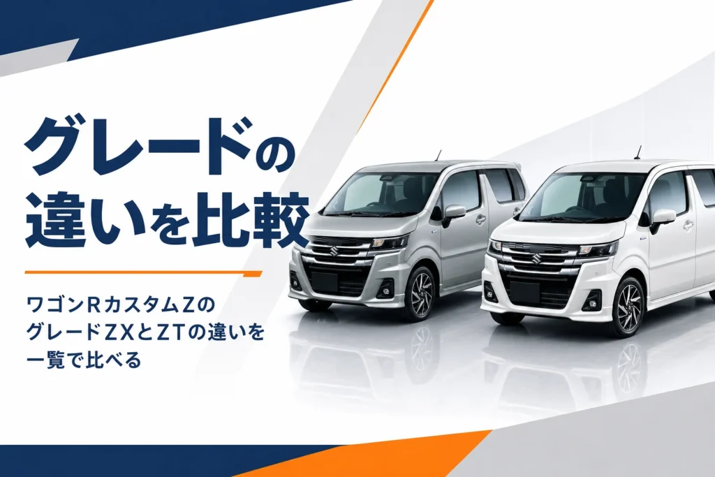 ワゴンRカスタムZのグレードを比べるイメージ