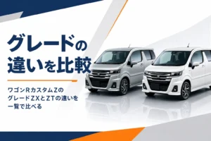 ワゴンRカスタムZのグレードを比べるイメージ