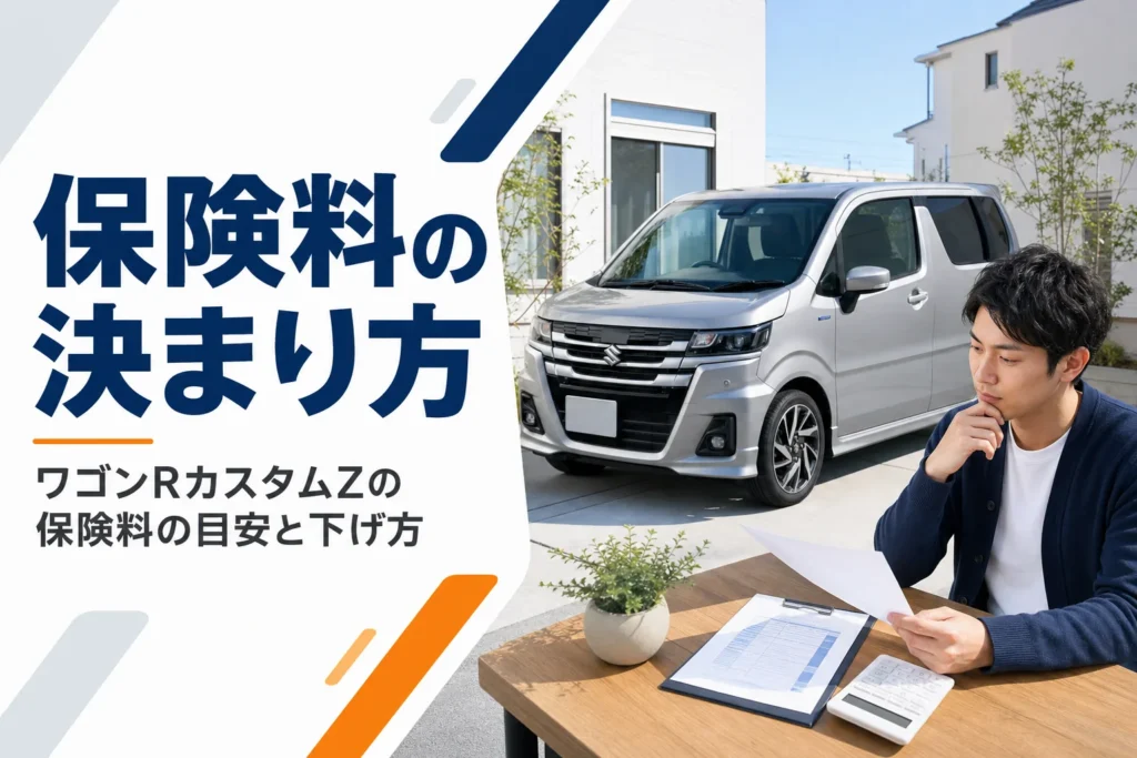 ワゴンRカスタムZと保険の見積書のイメージ