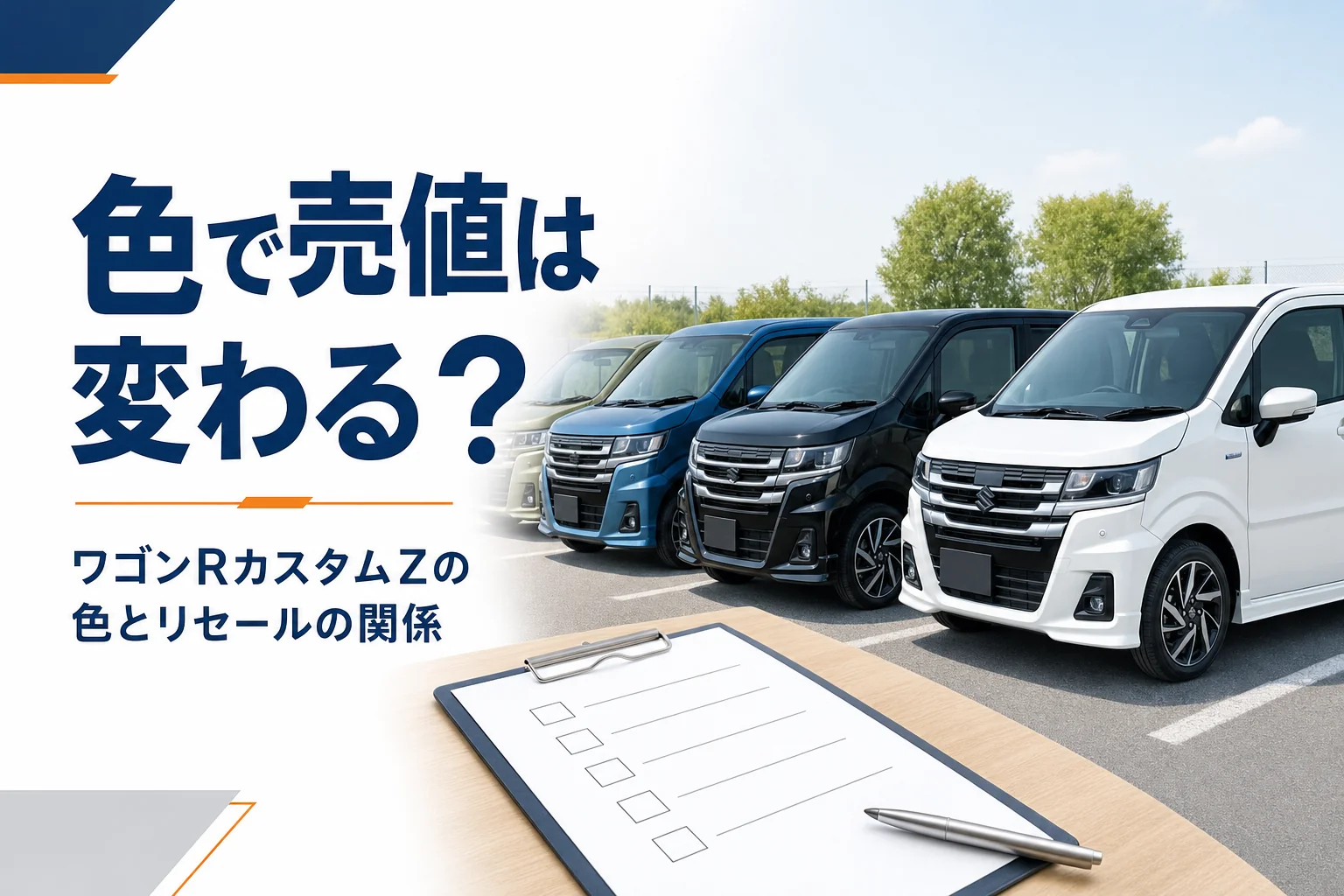 ワゴンRカスタムZの色とリセールの関係を解説するアイキャッチ