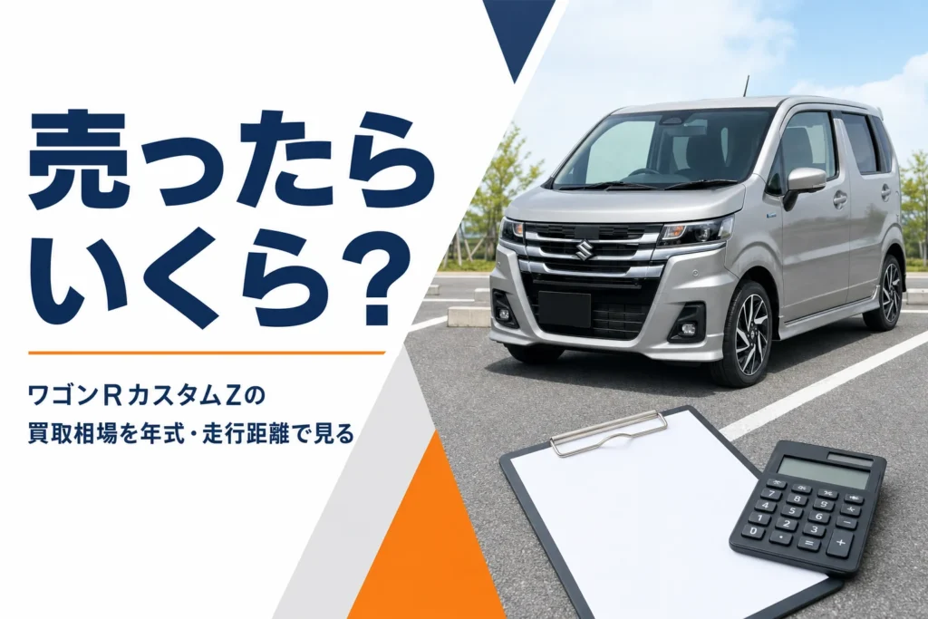 ワゴンRカスタムZの買取相場を年式と走行距離で見る記事のアイキャッチ