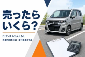 ワゴンRカスタムZの買取相場を年式と走行距離で見る記事のアイキャッチ
