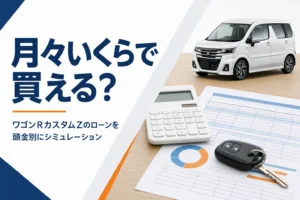 ワゴンRカスタムZのローンの月々を頭金別に計算する記事のアイキャッチ