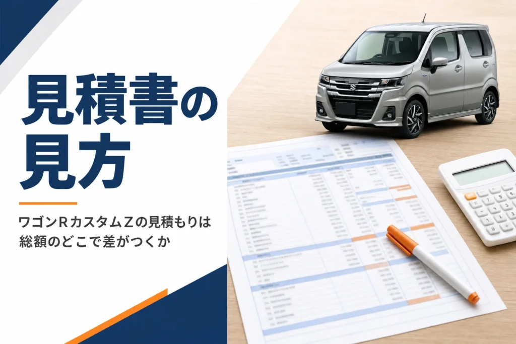 ワゴンRカスタムZの見積もりの見方を解説する記事のアイキャッチ