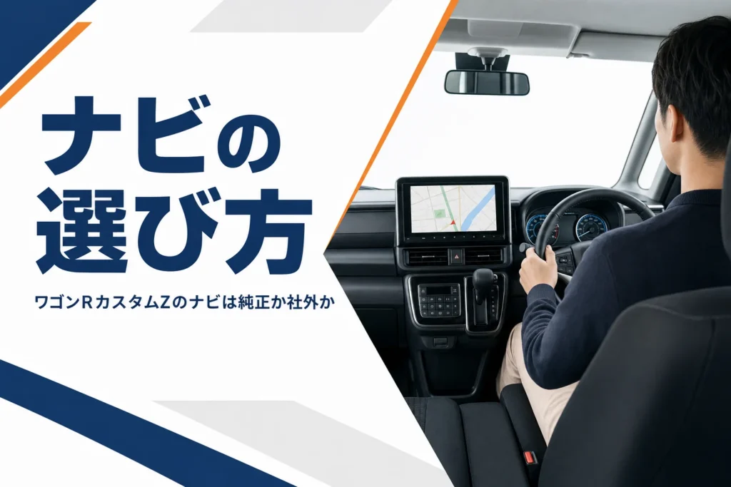 ワゴンRカスタムZのナビ画面まわりのイメージ