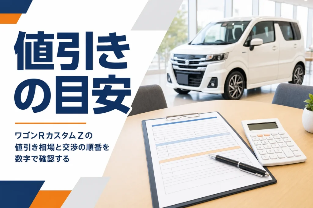 ワゴンRカスタムZの値引き相場と交渉の順番を解説する記事のアイキャッチ