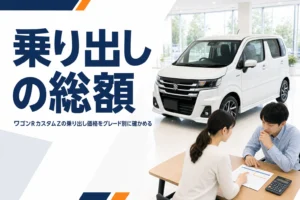 ワゴンRカスタムZの乗り出し価格をグレード別に解説する記事のアイキャッチ