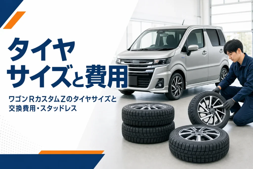 ワゴンRカスタムZのタイヤ交換のイメージ