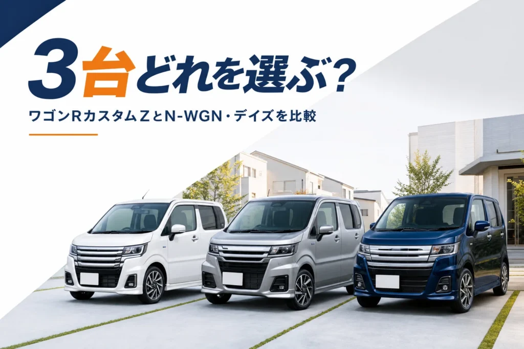 ワゴンRカスタムZとN-WGNカスタム・デイズ ハイウェイスターを比較する記事のアイキャッチ