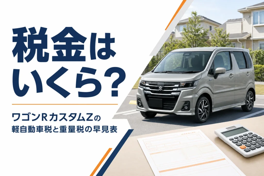 ワゴンRカスタムZの税金を考えるイメージ